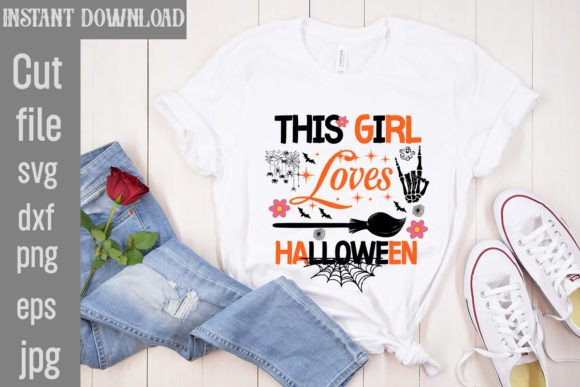 Download This Girl Loves Halloween SVG Cut File - Svg cut Collection
