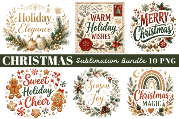 Download Christmas PNG Designs Bundle,Xmas Bundle - Png designs Collection