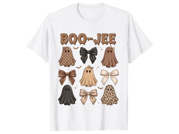 Download Boo Jee Ghost Bow Halloween T-Shirt - Premium Resources