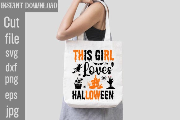 Download This Girl Loves Halloween SVG Cut File - Svg cut Collection