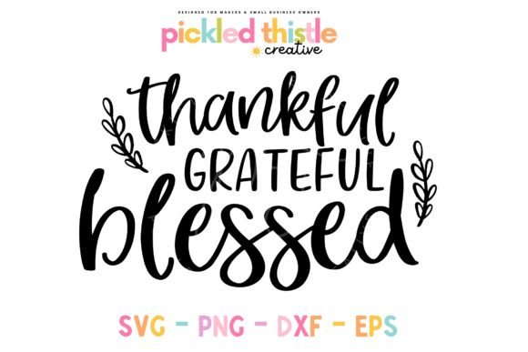 Download Thankful, Grateful, Blessed Fall SVG Cut - Svg cut Collection