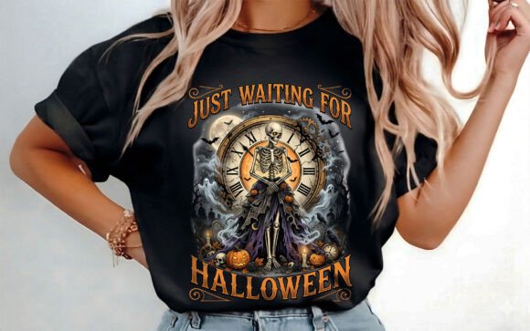 Download Just Waiting for Halloween T-shirt Png - Premium Resources