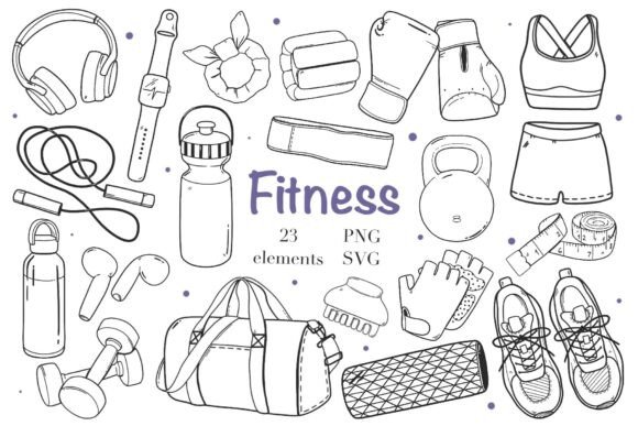 Download Fitness Equipment Clipart SVG PNG - Fitness Collection