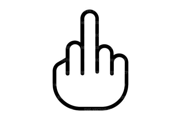 Download Cartoon Middle Finger Icon Svg Cut File - Svg cut Collection