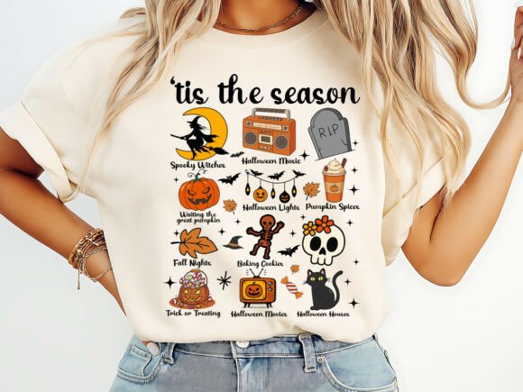 Download Tis the Season Fall Halloween T-Shirt - Premium Resources