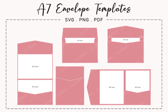 Download A7 Envelope Template Bundle SVG Cut File - Svg cut Collection